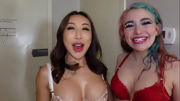 Valentine's Inferno: Couple Gets Devoured by Stunning Asian Bombshell