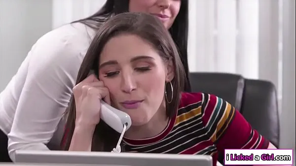 Lesbian Applicants Worship Boss's Butt in Office Heat