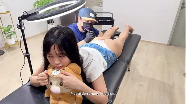 Horny Cute Girl Seduces Tattoo Artist: Ink-Stained Creampie & Rough Anal Sex